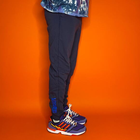 Under Armour Sweatpants Navy Blue Cotton Joggers - Picture 2 of 4